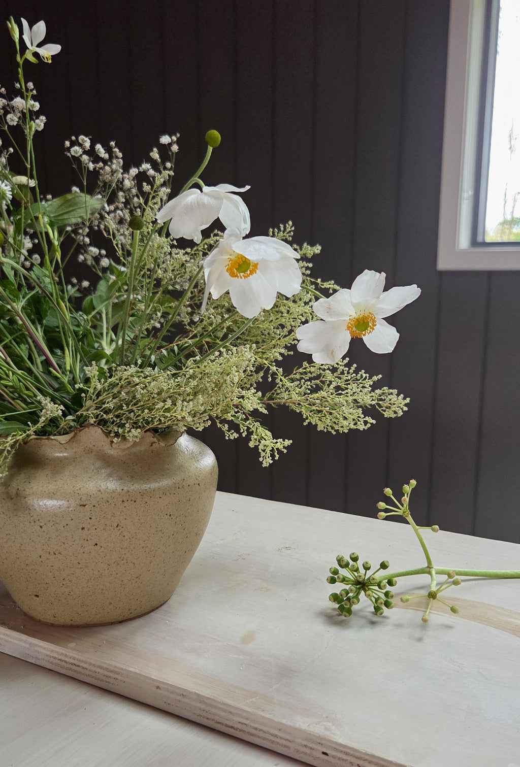 Ruffle Vase #2 - Flax