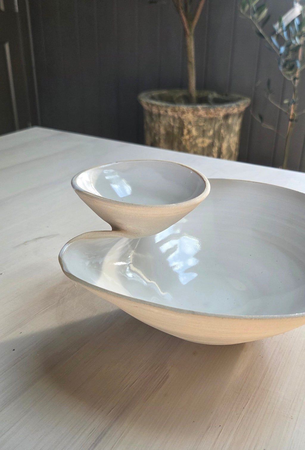 The Gather Bowl - Buff/Gloss White PREORDER