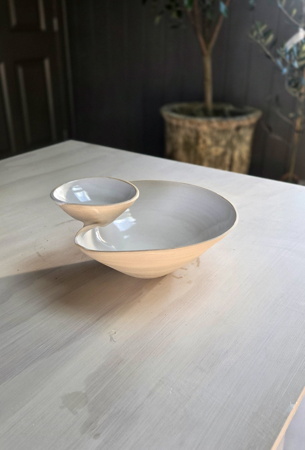 The Gather Bowl - Buff/Gloss White
