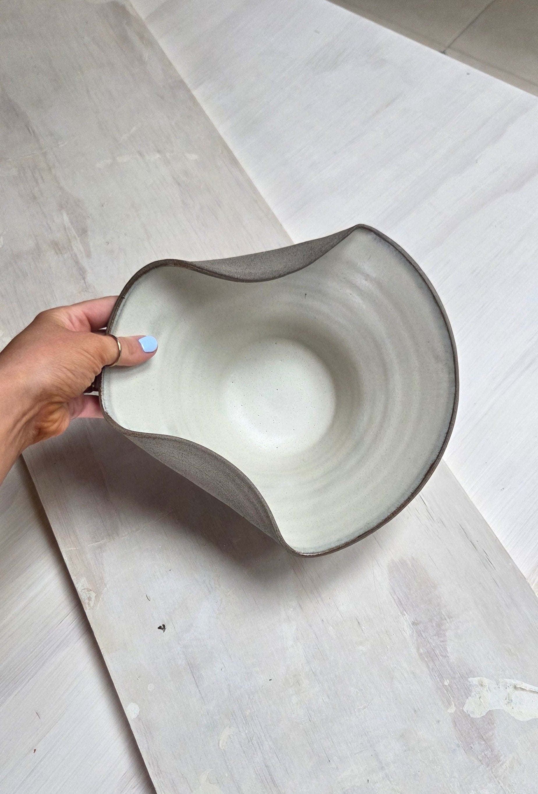 Large Earth Bowl - Chalk