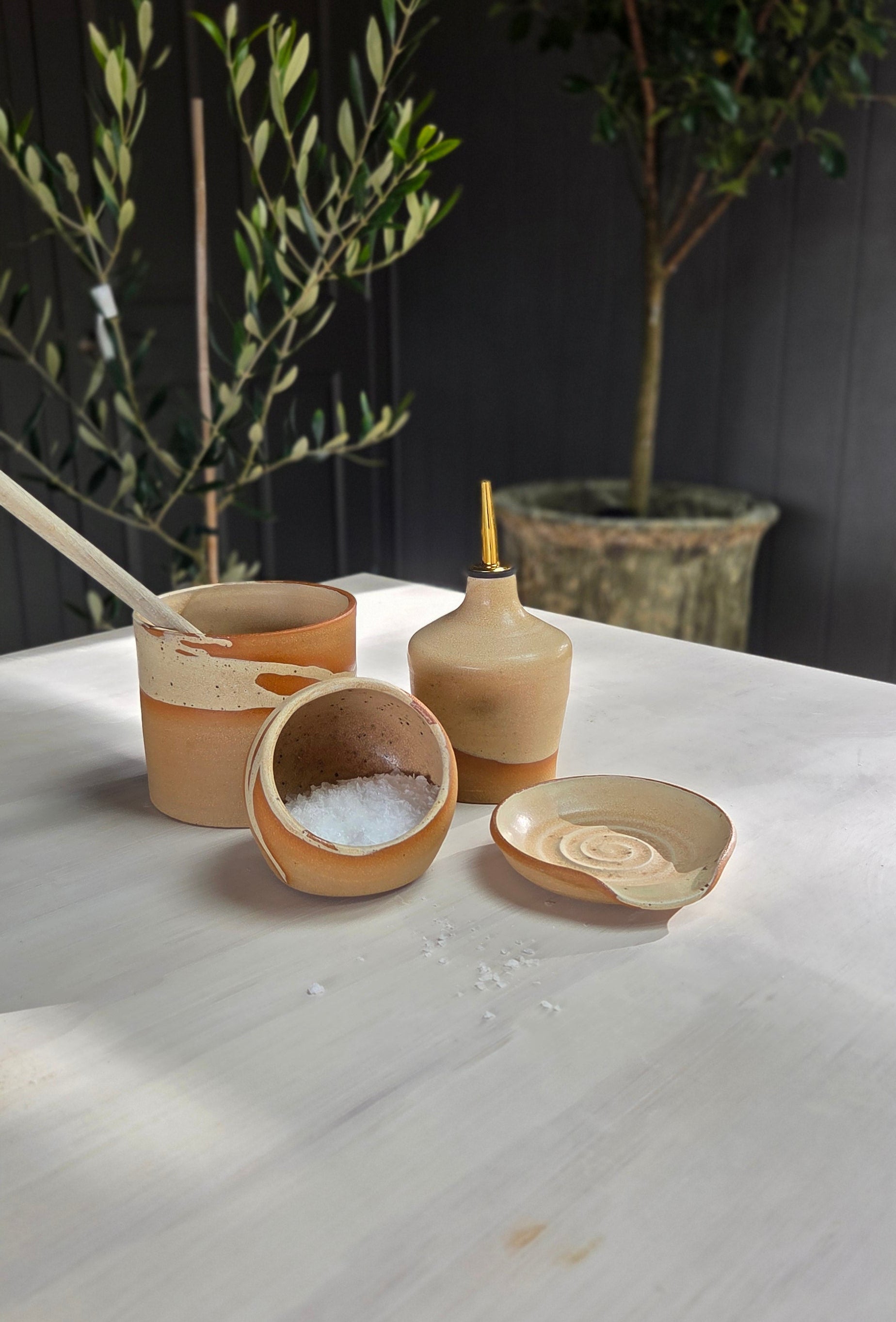 Utensil Jar - Tan