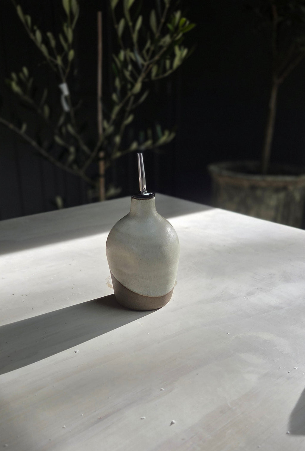 Oil Bottle - Stone/Chalk