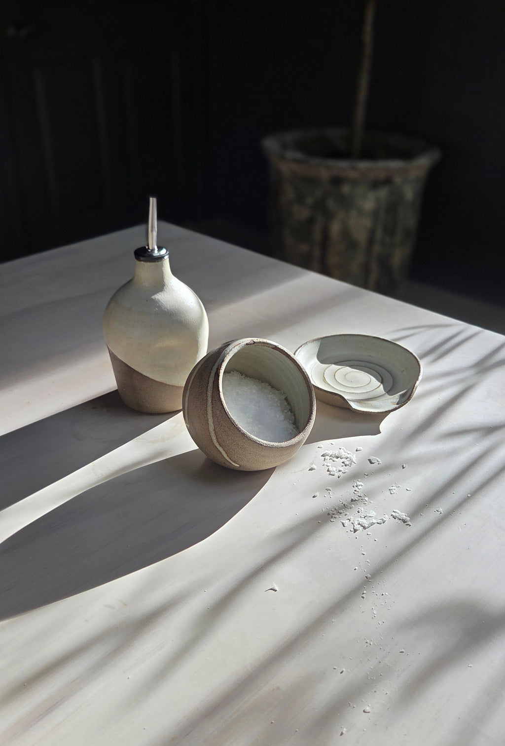 Salt Cellar - Stone/Chalk
