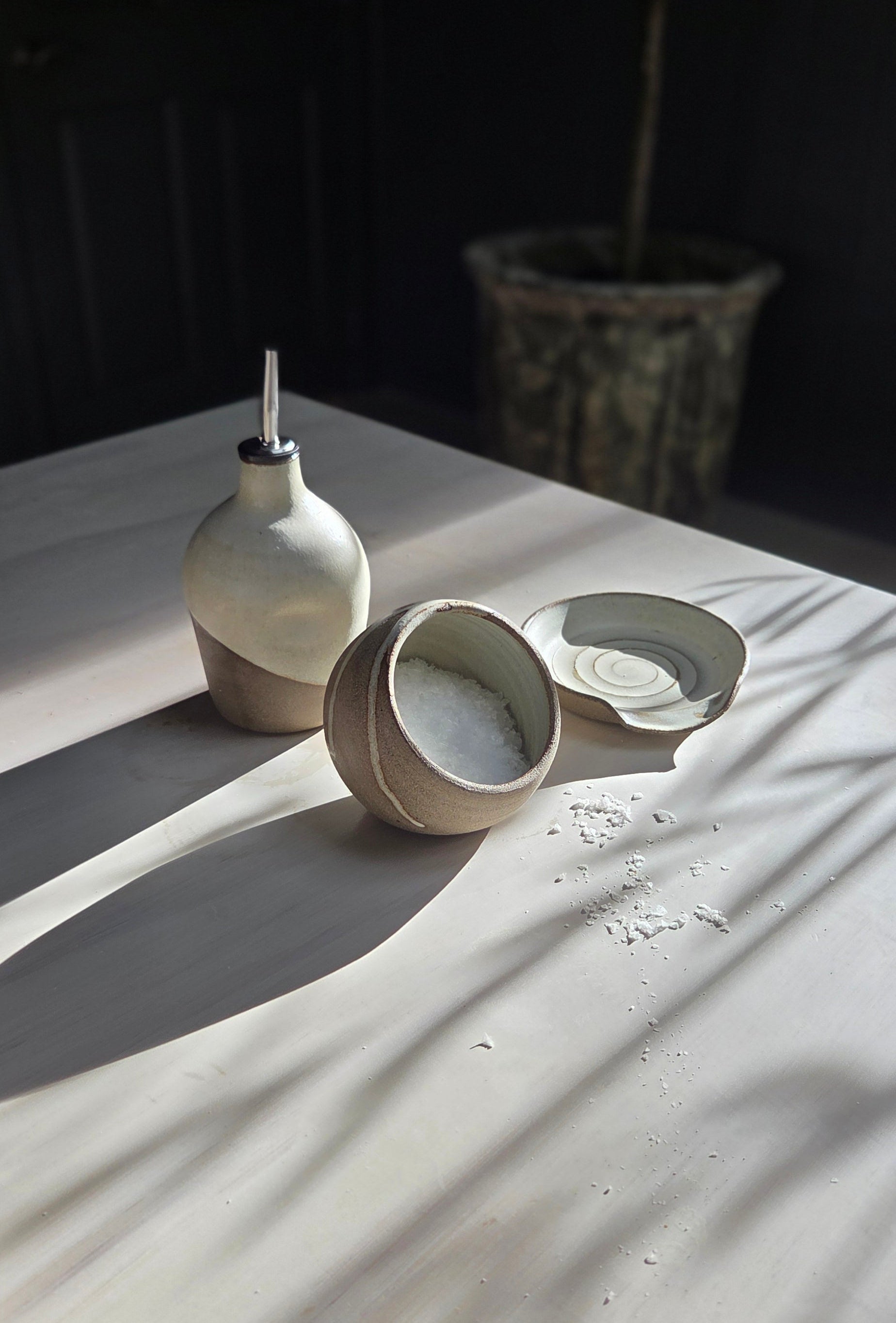 Salt Cellar - Stone/Chalk