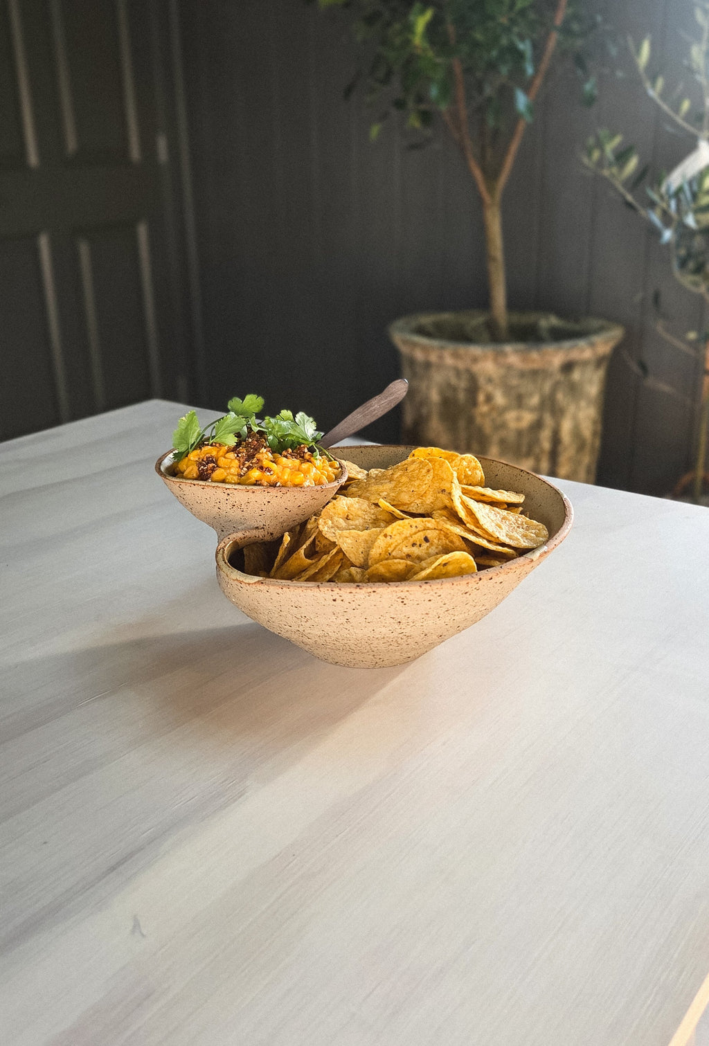 The Gather Bowl - Speckled/Flax