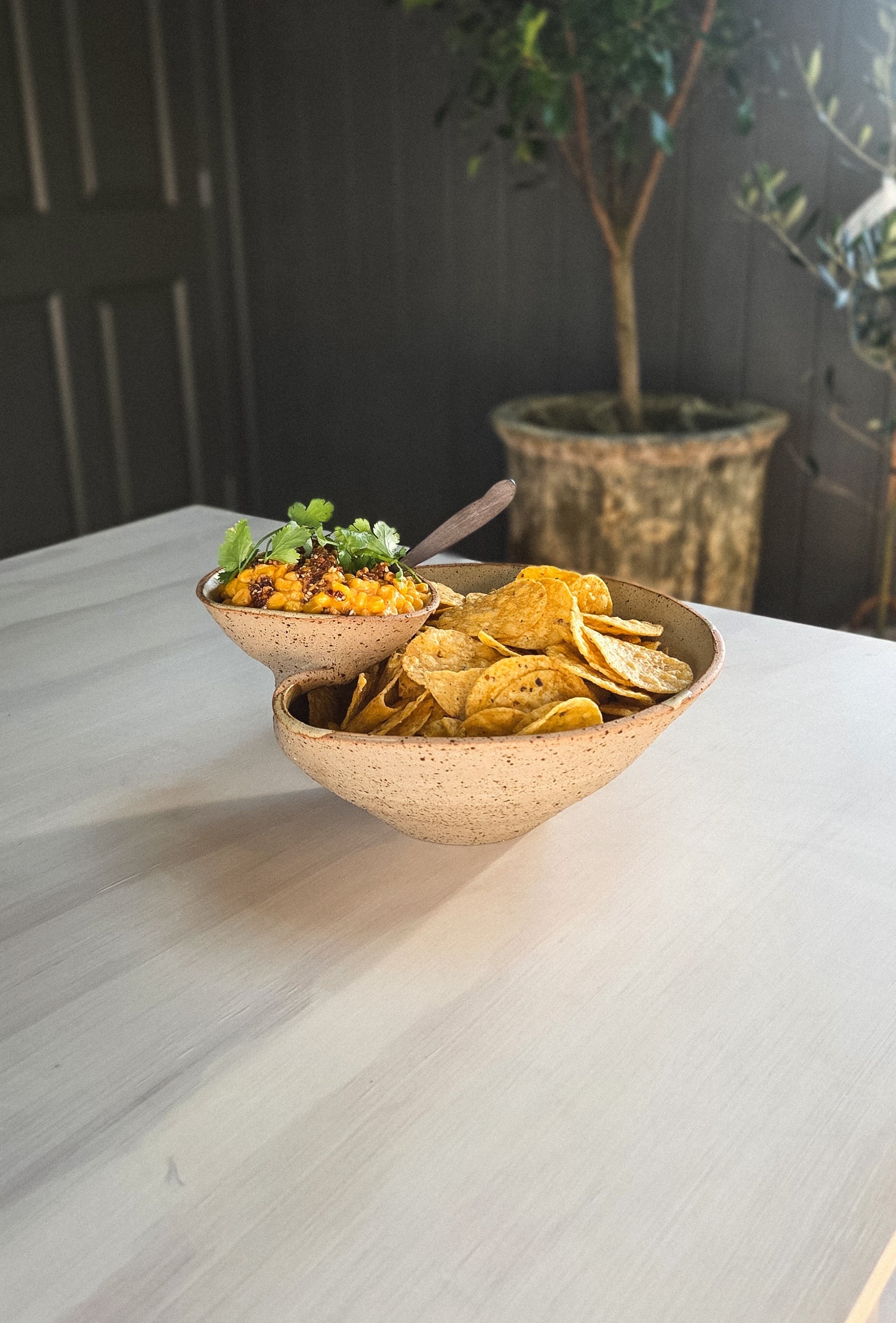 The Gather Bowl - Speckled/Flax