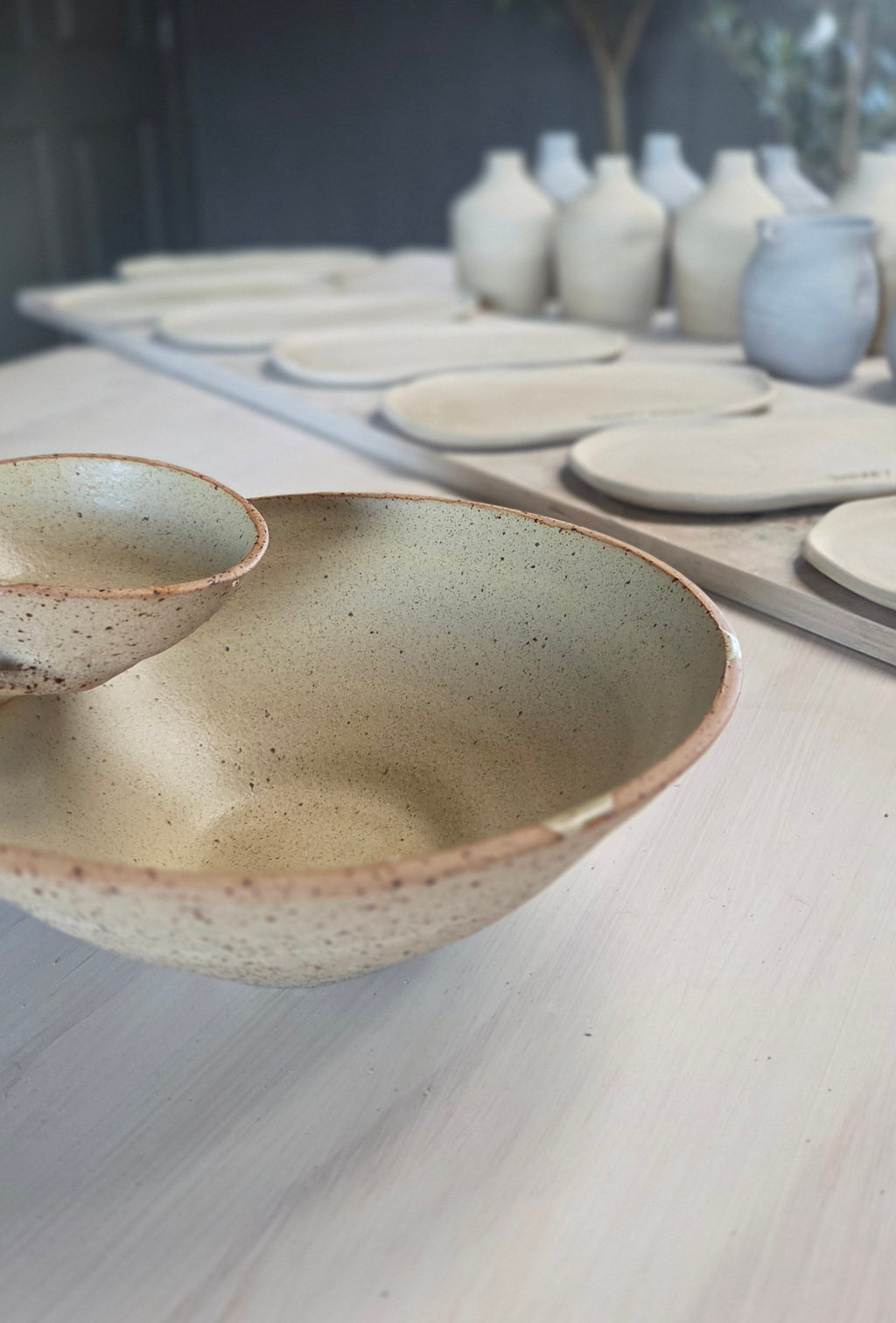 The Gather Bowl - Speckled/Flax