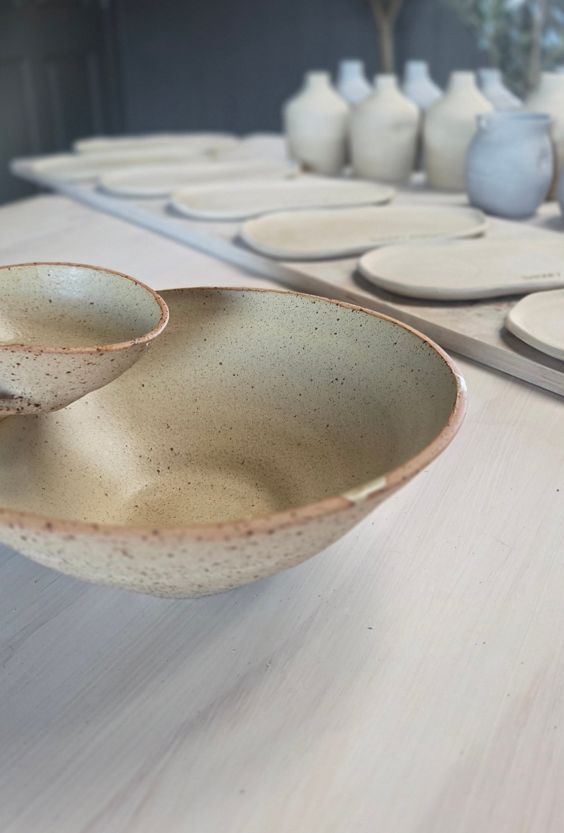 The Gather Bowl - Speckle/Flax PREORDER