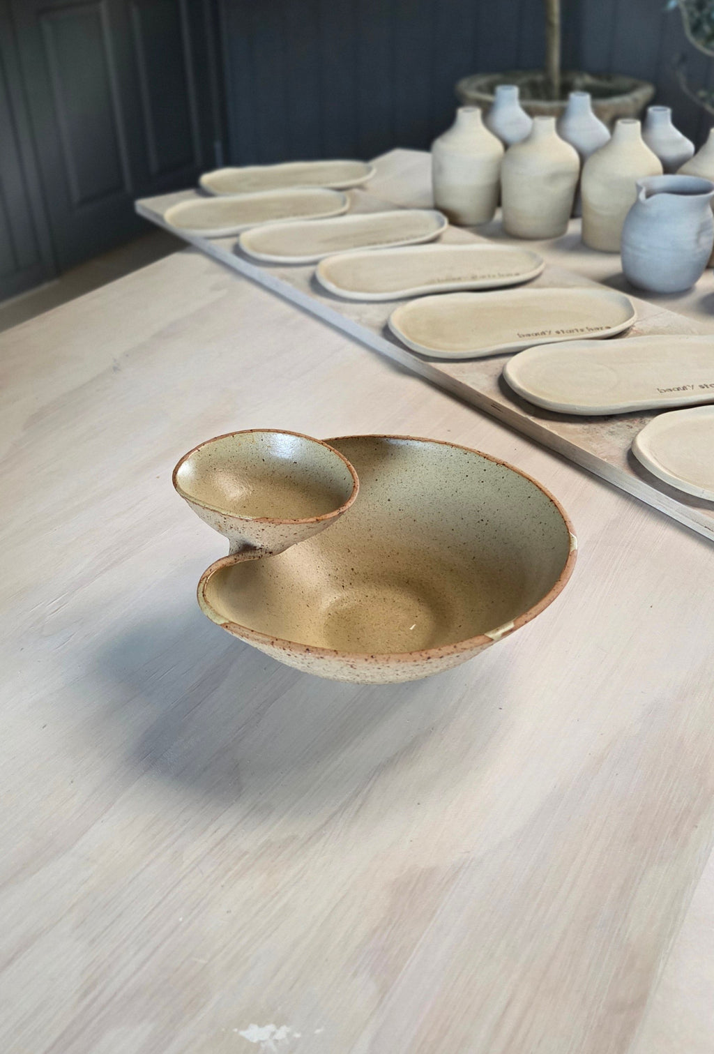 The Gather Bowl - Speckled/Flax