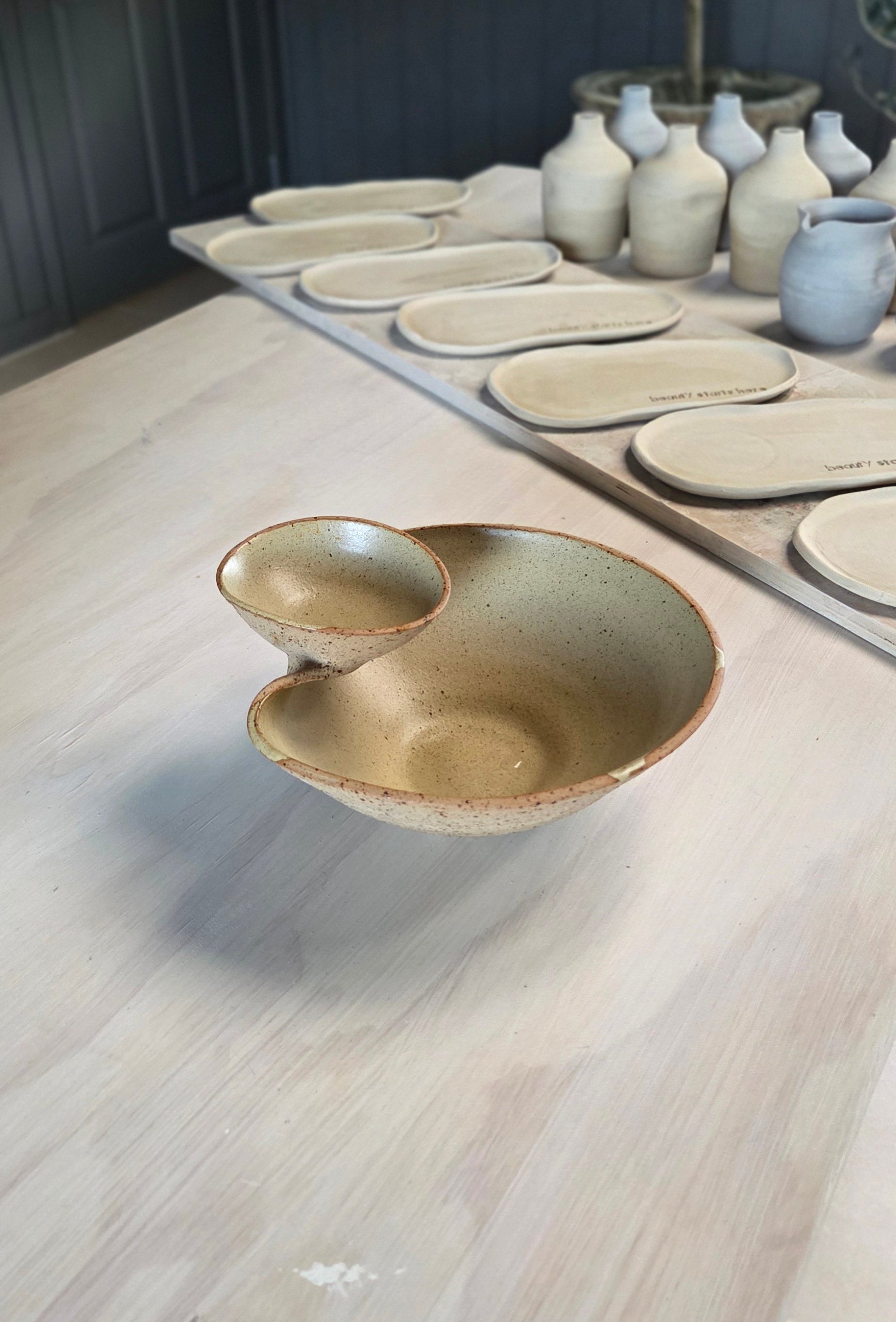 The Gather Bowl - Speckle/Flax PREORDER