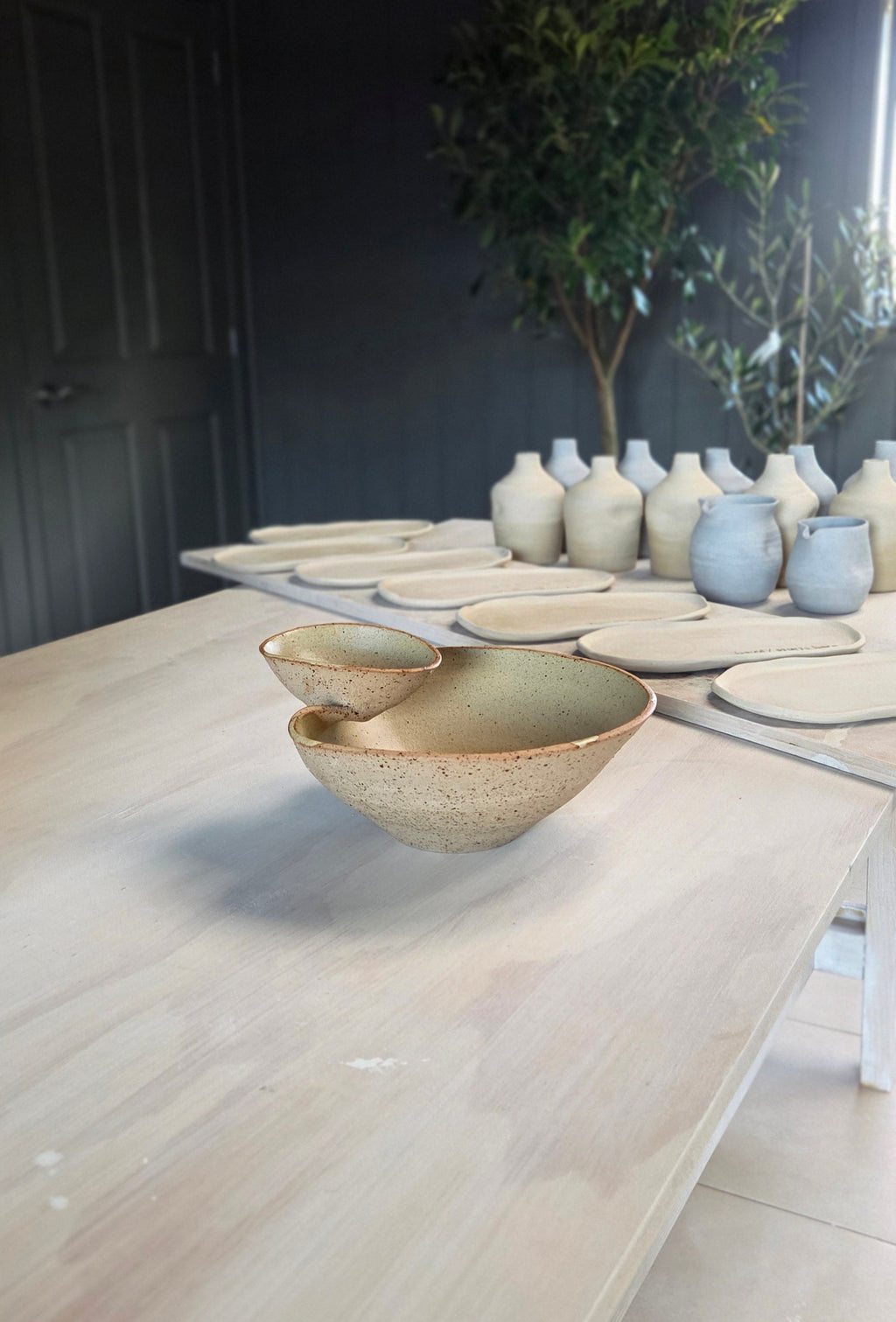 The Gather Bowl - Speckled/Flax